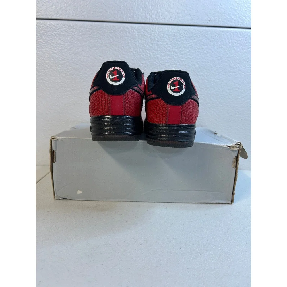 Nike Lunar Force 1 Low University Red Black Kids 4.5Y #2527